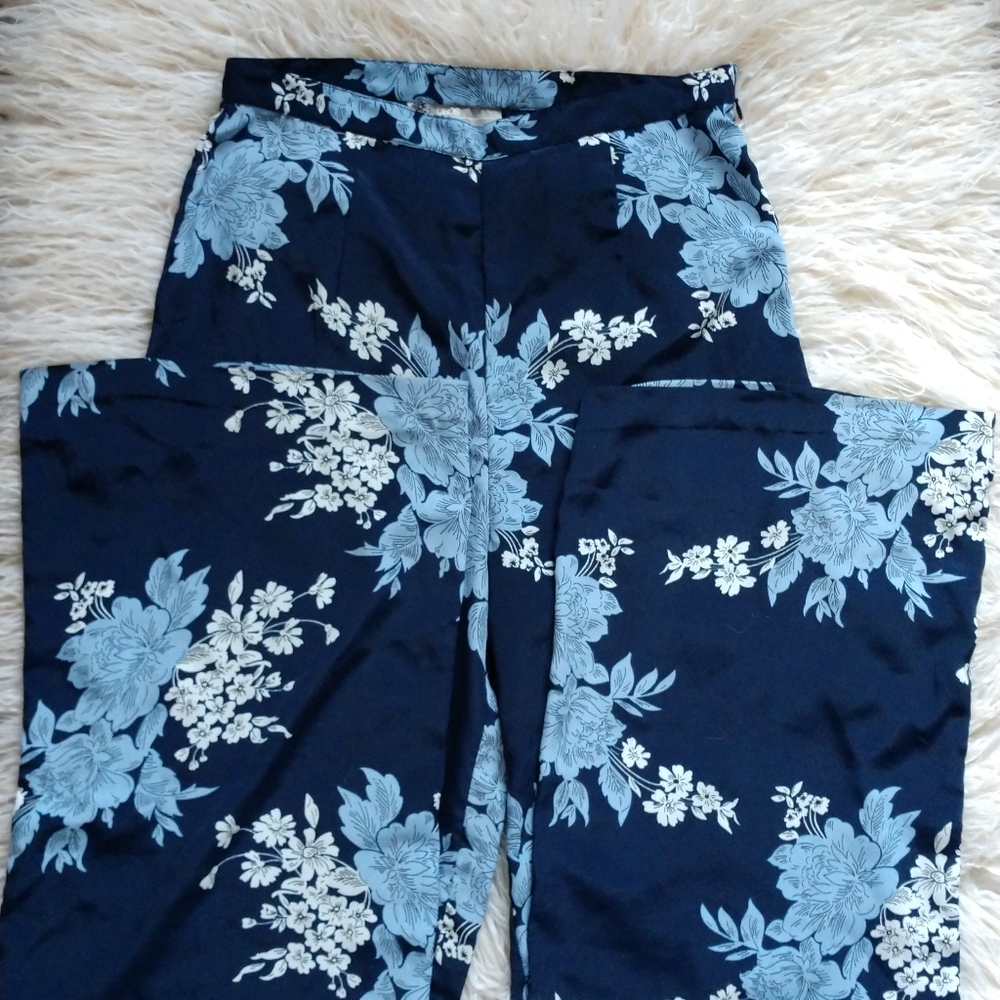 Asos long floral swingy pant wide leg